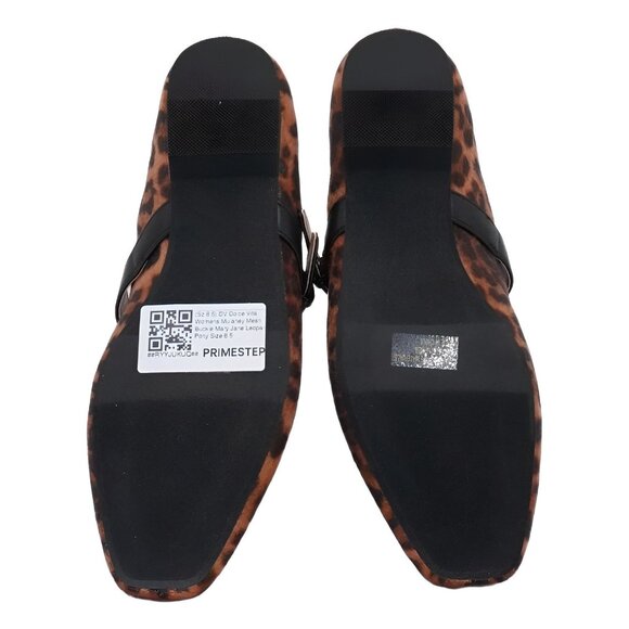DV Dolce Vita Mulaney Mary Jane Leopard Pony Buckle Flats US 8.5 - Picture 6 of 6